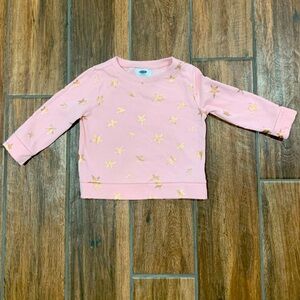 Old Navy Girls Kids Size 3T Superstar Pink Sweatshirt Holidays Valentine's Day